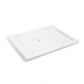 Plato de ducha rectangular de color blanco