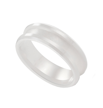 En blanco de anillo de cerámica al por mayor - 8 mm de 6 mm blanco blanco rosa azul alto alto pulido pulido bricolaje