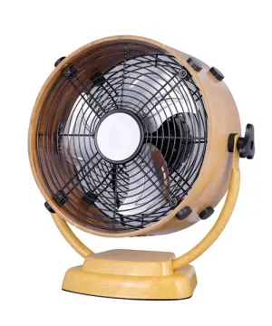 Vintage Bamboo Table Fan for Desktop and Home
