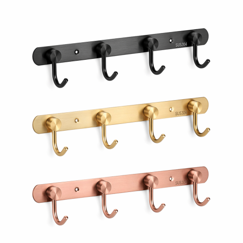 Rack de gancho de parede de aço inoxidável para banheiro