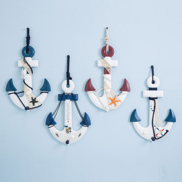 33 cm Mediterranean style sea anchor iron anchor thermometer ornament hook art pendant decoration