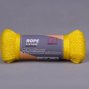 PP PE Monofilament Hollow Braided rope