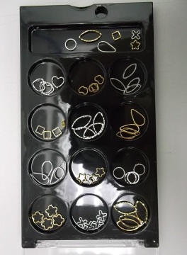Fashion 3D gold silver Nail decoration Acrylic Metallic nail decoration
