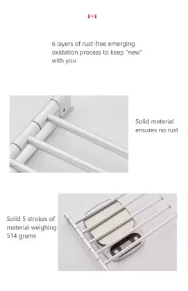 Movable Towel Rack Hardware: Rotating Bathroom Wall Hanging Towel Bar