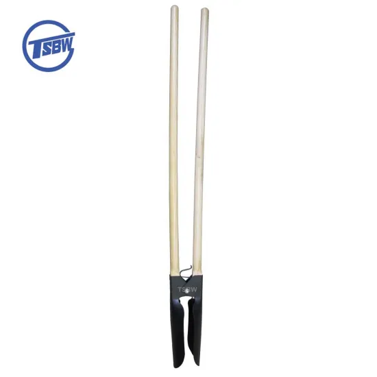 Long Handle Wooden Garden Post Hole Digger