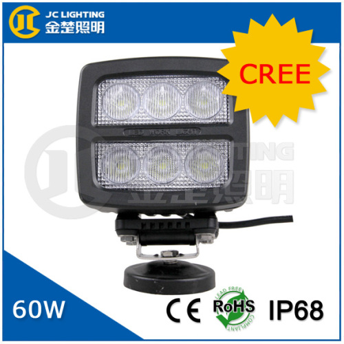 2014 favorable style high quality and high power auto 4x4 offroad chrome accessories truck, ip68 60w cree led work lamp