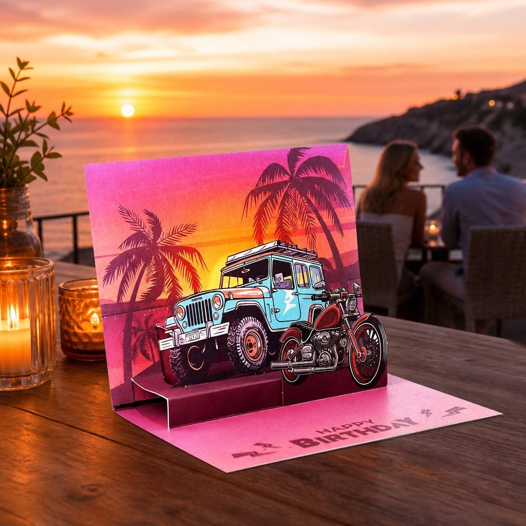 travel themed birthday card