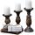 Rustic Pillar Candle Holder Set of 3