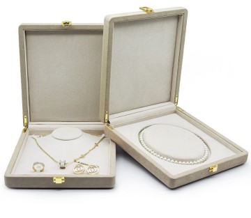 Luxueuse boîte en velours pour les bijoux en diamant - pendentif personnalisé de haute qualité et emballage d'anneau