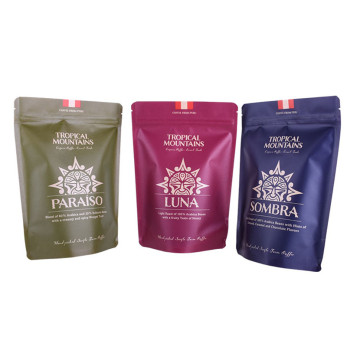 eco-friendly zipper seal coffee bag kraft stand up pouch