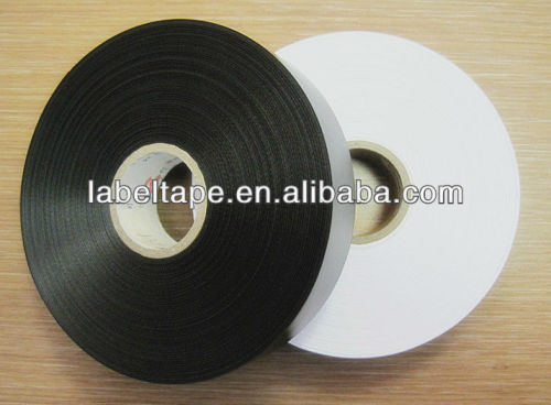 black polyester satin garment label