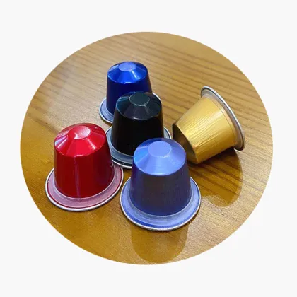 Nespresso Aluminum Coffee Capsules with Lid - Pods for Espresso Machines