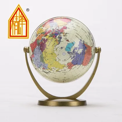 HD PVC Teaching Globe: A Rotating Swivel World Map Atlas for Kids, Educational Ornament and Toy (10.6cm)