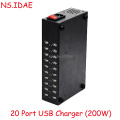 Estación de carga USB de 20 puertos con indicadores LED individuales