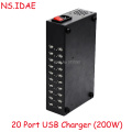 20-poorts USB-oplaadstation met individuele LED-indicatoren