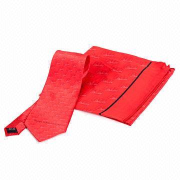 Silk Jacquard Tie and Silk Printing Scarves, Customized Designs are Accepted
