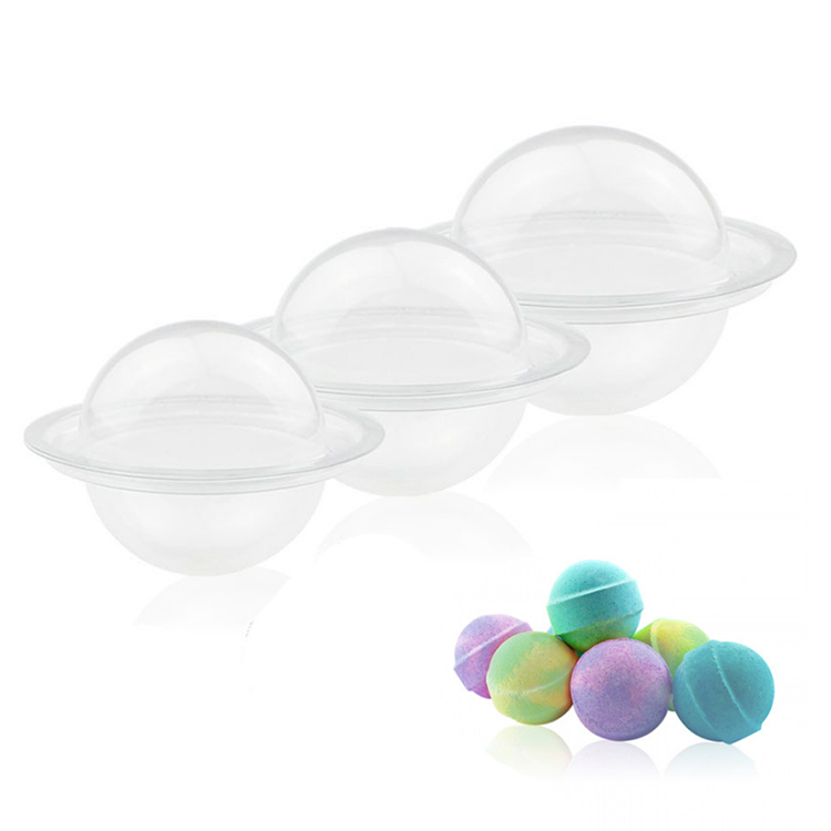 Mold bath bomb transparent round clamshell packaging