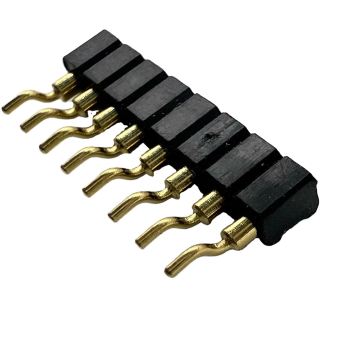 Maskinbearbetad kvinnlig rubrikanslutning 08 stift 2mm tonhöjd SMT PCB -kort för att gå ombordskontakt