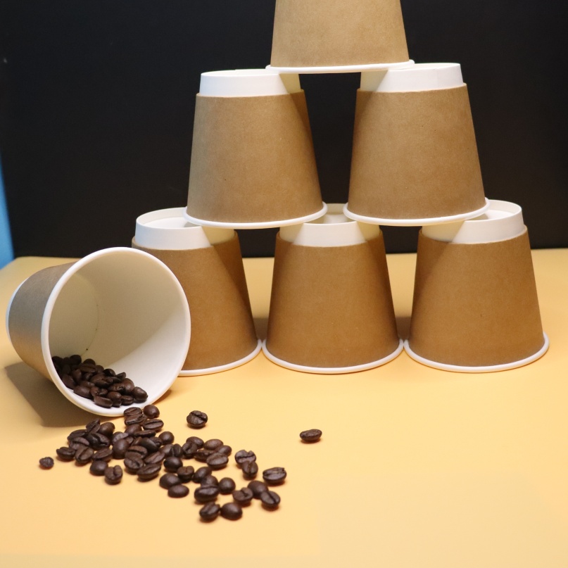 WholesaleDouble Wall Thermal Cups 16oz  Bulk Unprinted Kraft Paper Cups  Food Packing Edible Coffee Cup  Factory Whole Box5