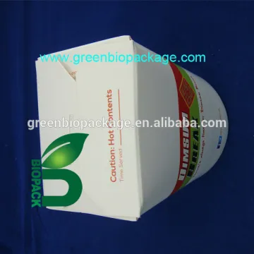 Disposable paper noodle bowl round