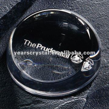 Arrival insignia crystal glass paperweight(R-1406)