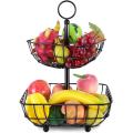 2Tier Fruit Basket Bowl For Kitchen