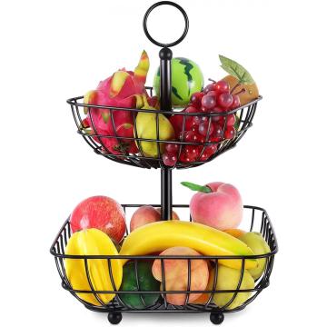 2Tier Fruit Basket Bowl For Kitchen