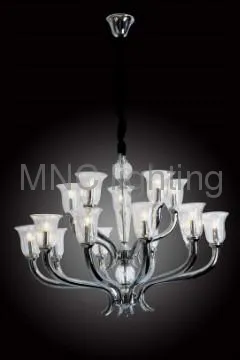 modern clear glass shade chrome metal chandeliers ceiling pendants