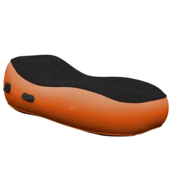 Modern PVC Inflatable Flocking Lounge Chair Sofa Bed for Living Room