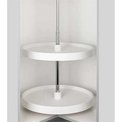 White round swivel tray corner cabinet storage tray