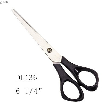 Quality assurance plastic handle home school scissor