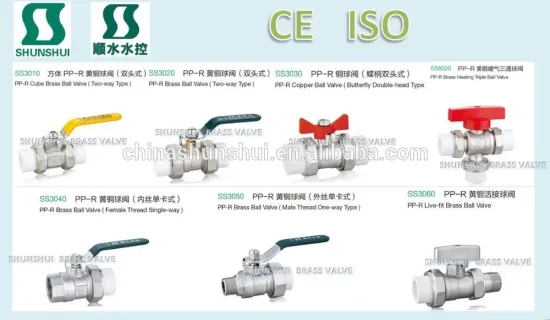 SSF30590 PPR Brass ball valve ppr check valve ppr gate valve