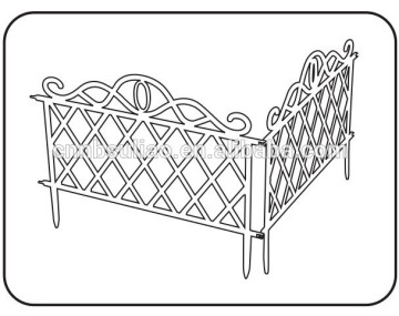 Portable lattice garden fence plastic