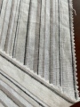 tela de algodón y lino de rayas irrigulares para prenda de moda