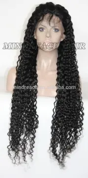 Popular style 150% density 34 inch Indian hair full lace wig