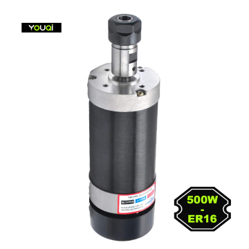 High-Quality 48V DC 500W ER16 CNC Brushless Spindle Motor for DIY Engraving and Cutting Applications