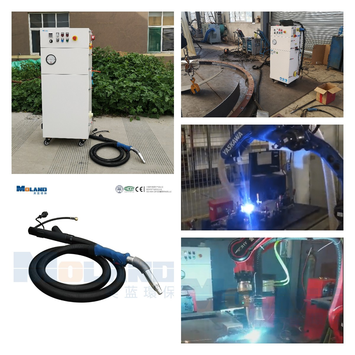 High vacuum welding fume dust collector