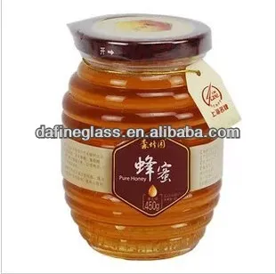 500ml&1000ml wide mouth glass honey glass jar with screw metal cap