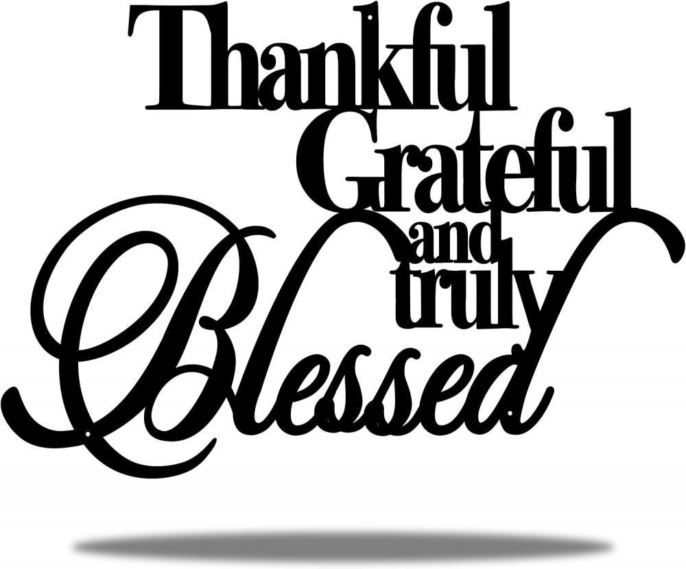 Thankful Grateful Blessed Wall Decor