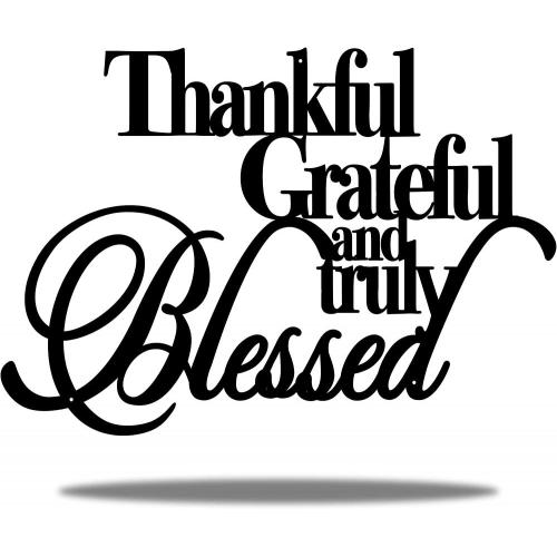 Thankful Grateful Blessed Wall Decor