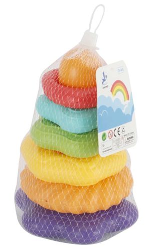 Bloco de construção de arco -íris brinquedos educacionais plásticos