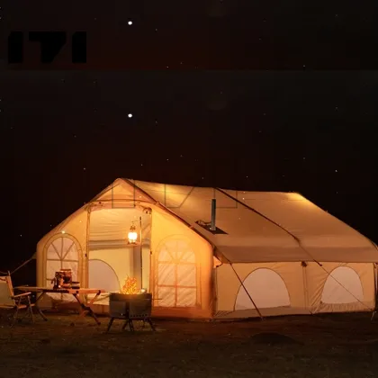 Vango Lomond II 500 Family 8 Berth Inflatable Cheap Canvas Round Tent for Large Shade and Parties