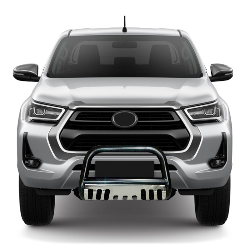 U-shaped curved iron front bumper with baffle