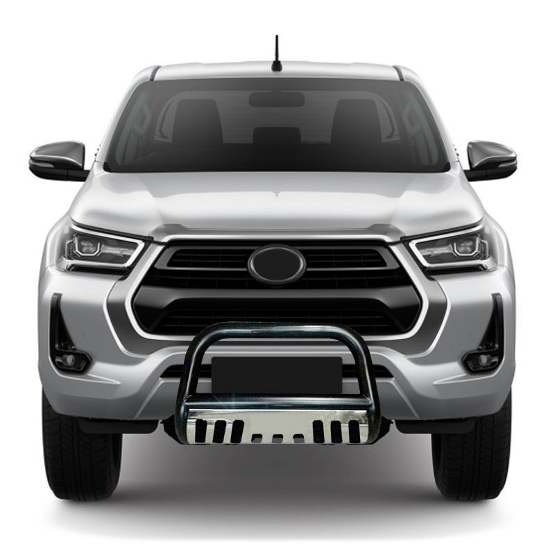 U-shaped curved iron front bumper with baffle