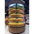 Double Sided Cylindrical Design Supermarket Shelves