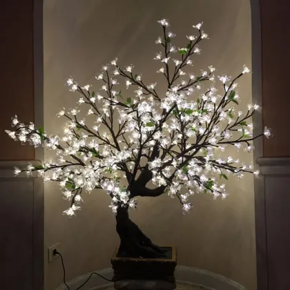 Artificial Indoor Blossom LED Light Bonsai Tree