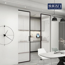 Puerta corredera de cocina moderna y sencilla.