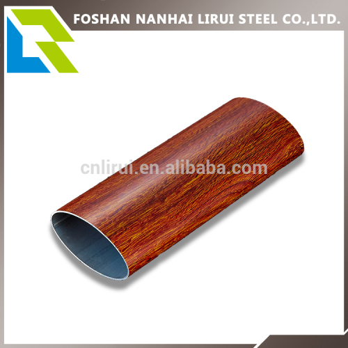 Beautiful wood grain oval stainless steel tube