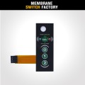 Emboss button waterproof membrane switch with LED light