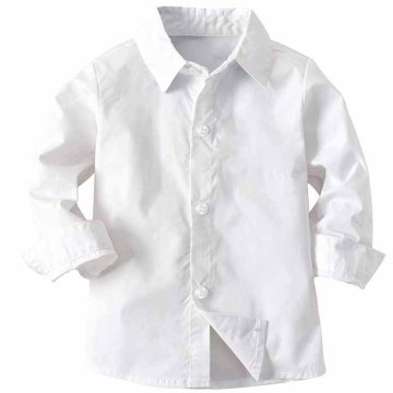 Children White boys/girls shirts Kids Tops Boys girls long Sleeve baby wedding Clothing Baby top Tee Shirts Students Clothing